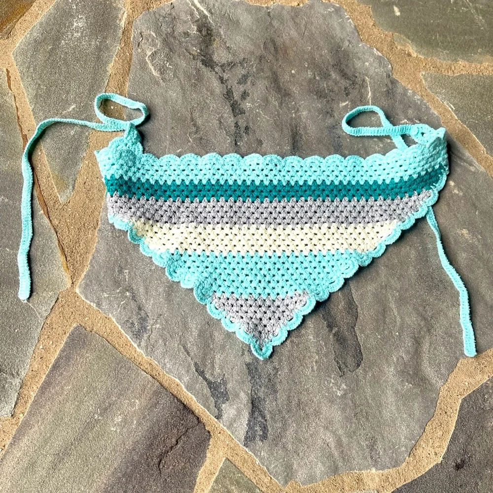 Triangle Crochet Hair Scarf